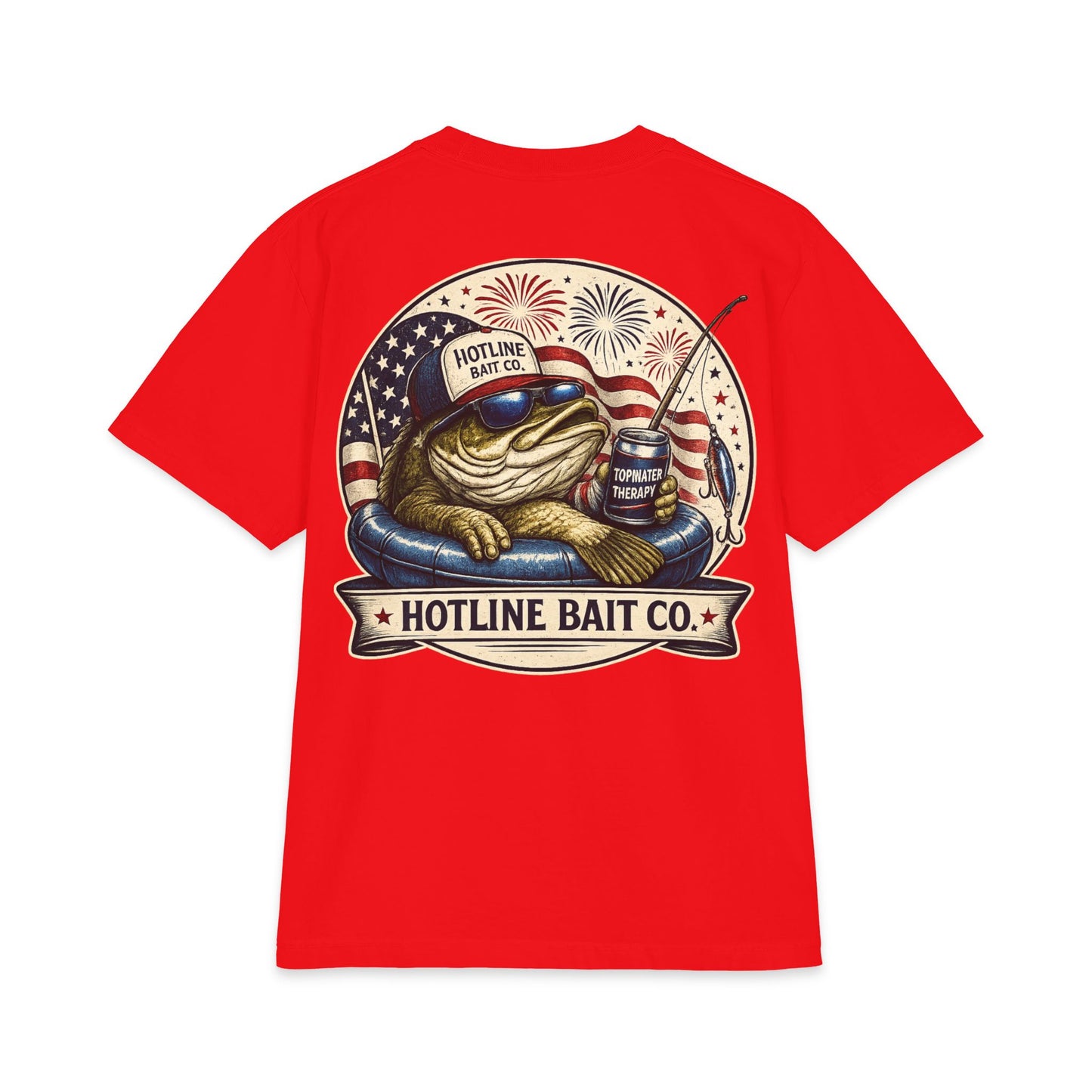 Hotline Bait Co. American Bass Tee — Fishing Graphic T‑Shirt