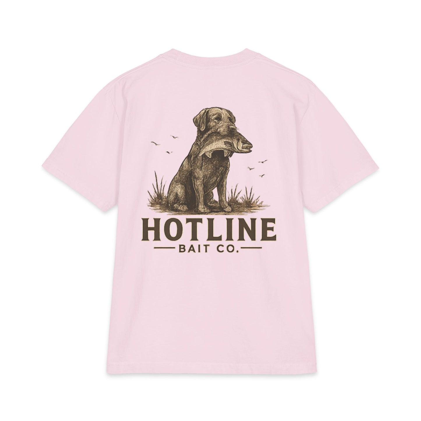 Hotline Bait Co. Labrador T-Shirt — Vintage Fishing Dog Tee