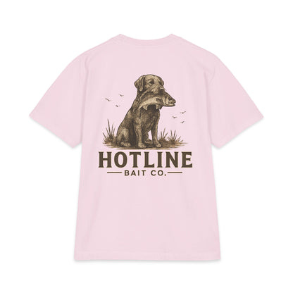 Hotline Bait Co. Labrador T-Shirt — Vintage Fishing Dog Tee