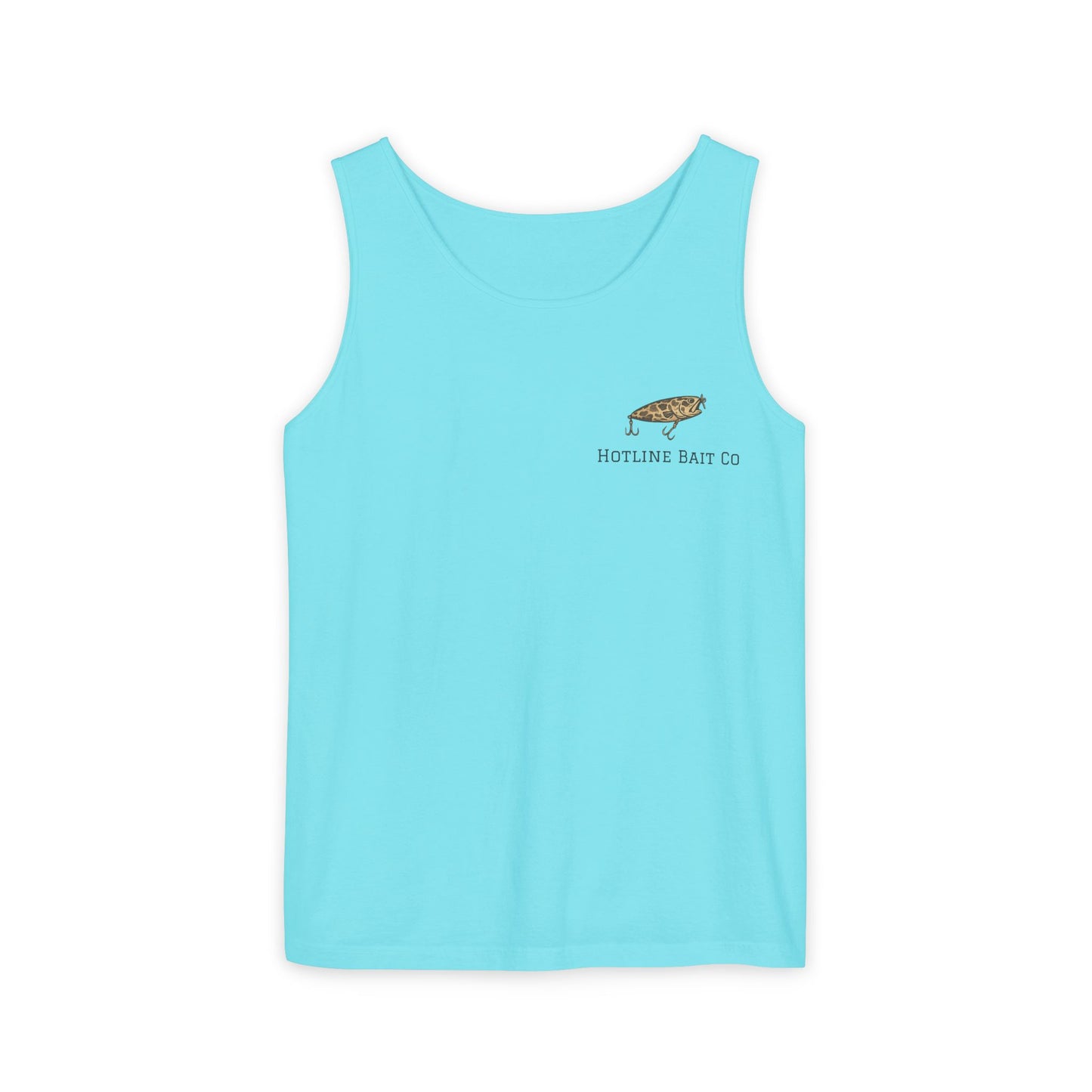 Hot Line Bait Co. Fish Graphic Tank Top — Retro Fishing Summer Tee