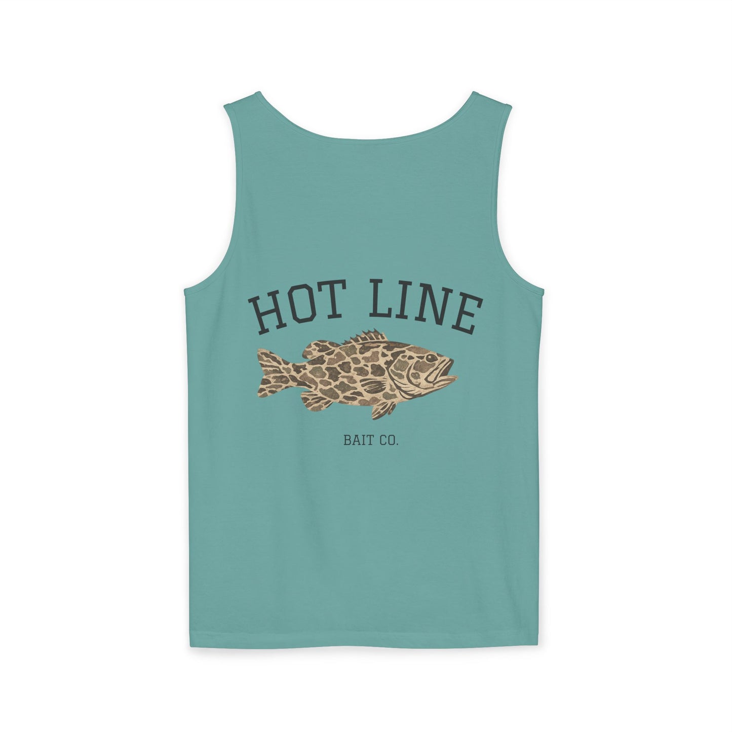 Hot Line Bait Co. Fish Graphic Tank Top — Retro Fishing Summer Tee