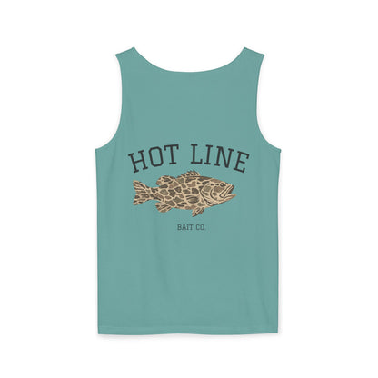 Hot Line Bait Co. Fish Graphic Tank Top — Retro Fishing Summer Tee