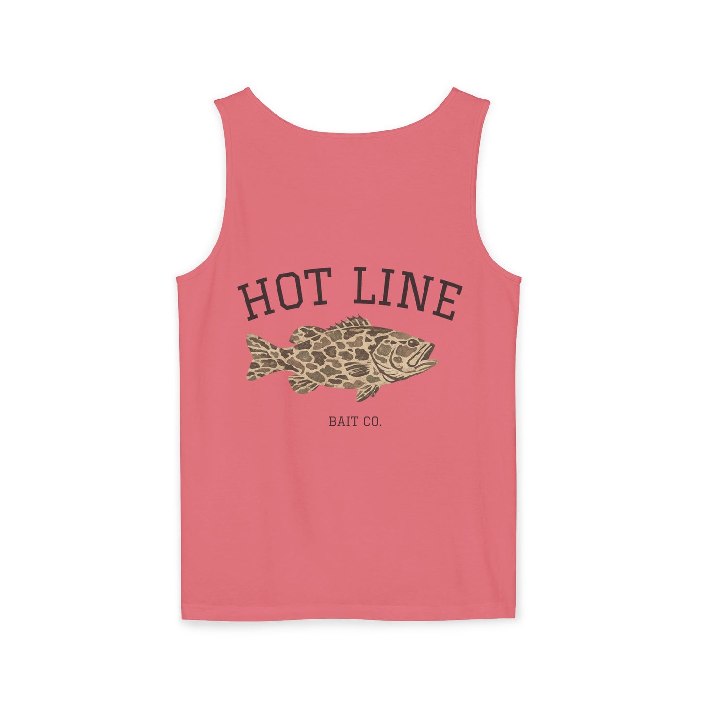 Hot Line Bait Co. Fish Graphic Tank Top — Retro Fishing Summer Tee