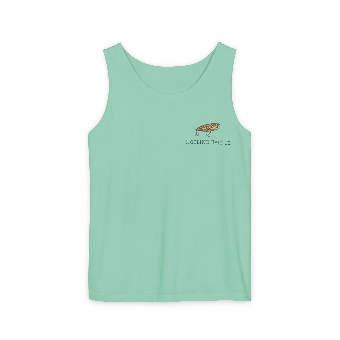 Hot Line Bait Co. Fish Graphic Tank Top — Retro Fishing Summer Tee