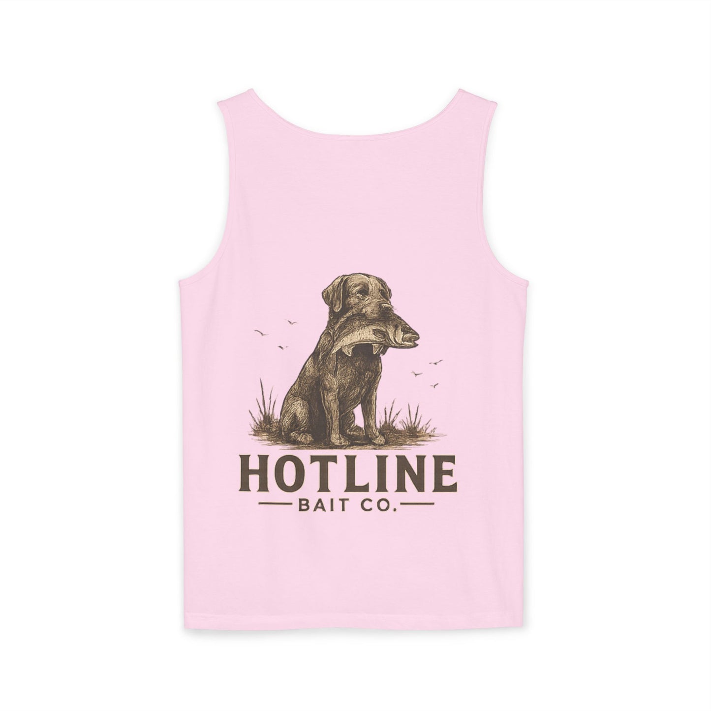 Dog & Fish Logo Tank Top — "Hotline Bait Co." Fishing Tank