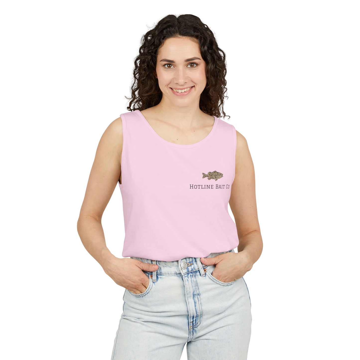 Dog & Fish Logo Tank Top — "Hotline Bait Co." Fishing Tank
