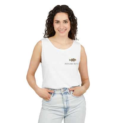 Dog & Fish Logo Tank Top — "Hotline Bait Co." Fishing Tank
