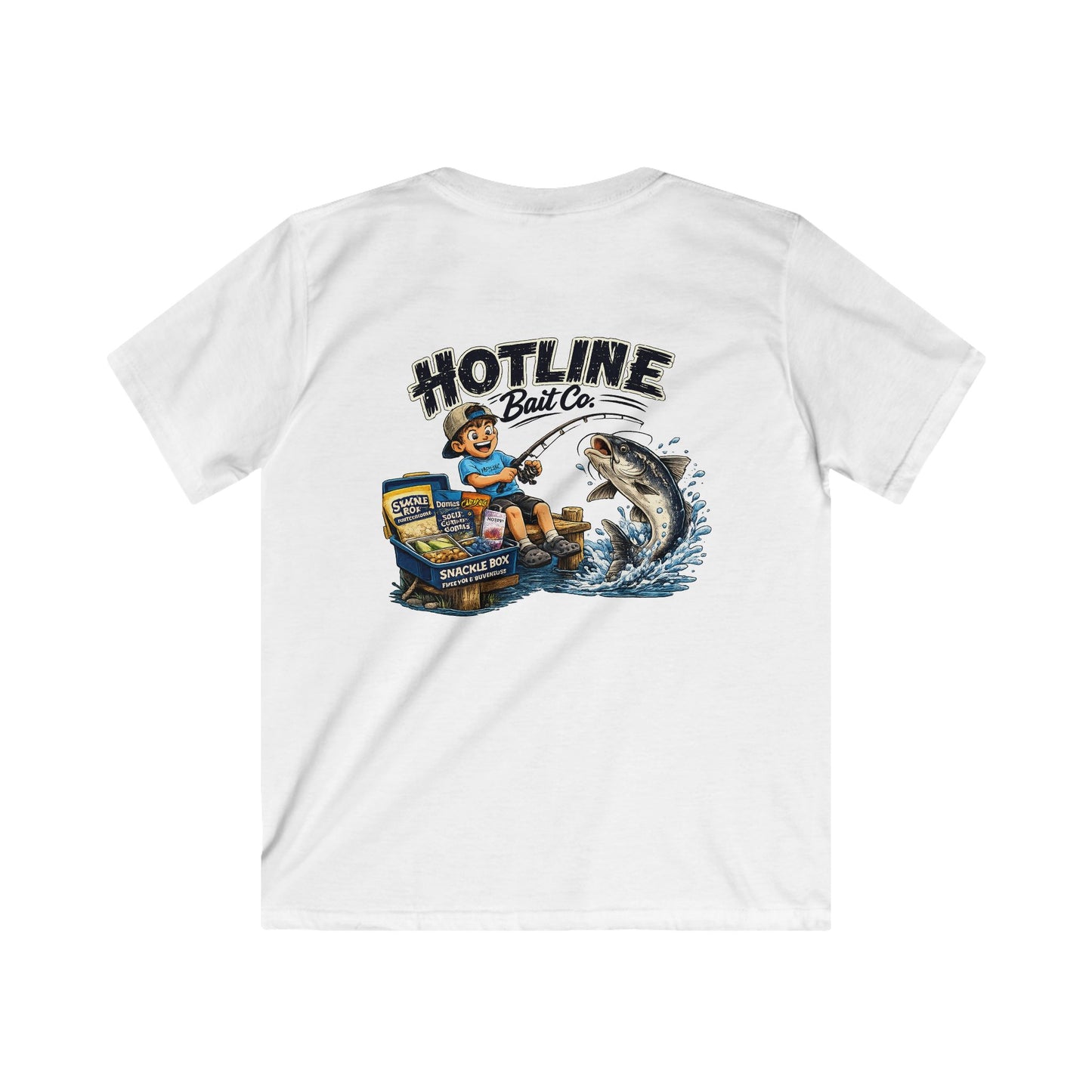 Kids Tee — 'Hotline Bait Co.' Fishing Graphic Shirt