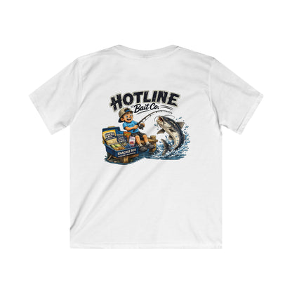 Kids Tee — 'Hotline Bait Co.' Fishing Graphic Shirt