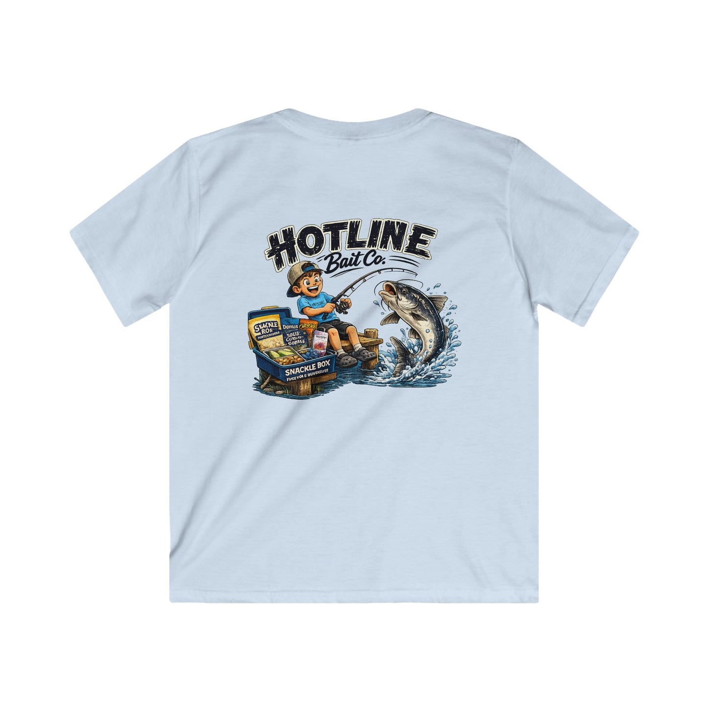 Kids Tee — 'Hotline Bait Co.' Fishing Graphic Shirt