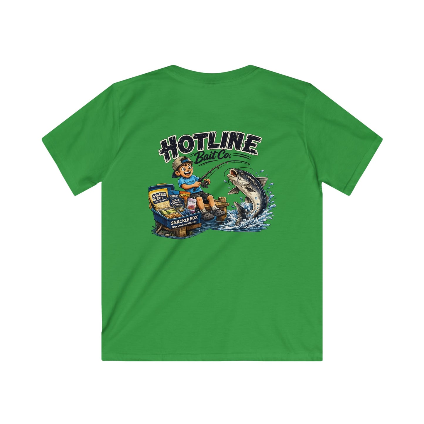 Kids Tee — 'Hotline Bait Co.' Fishing Graphic Shirt