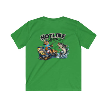 Kids Tee — 'Hotline Bait Co.' Fishing Graphic Shirt