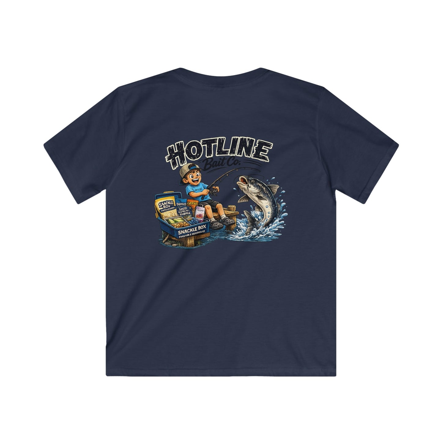 Kids Tee — 'Hotline Bait Co.' Fishing Graphic Shirt