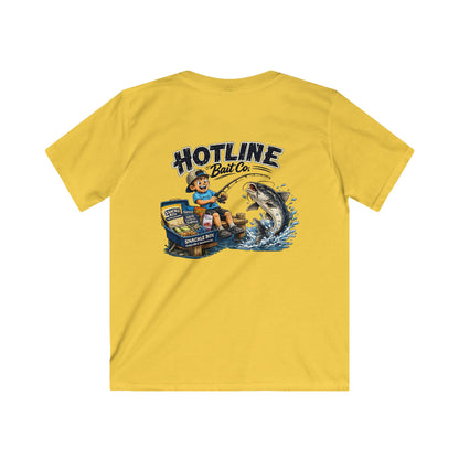 Kids Tee — 'Hotline Bait Co.' Fishing Graphic Shirt
