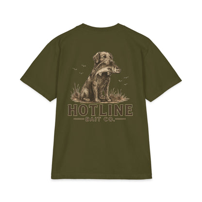 Hotline Bait Co. Labrador T-Shirt — Vintage Fishing Dog Tee