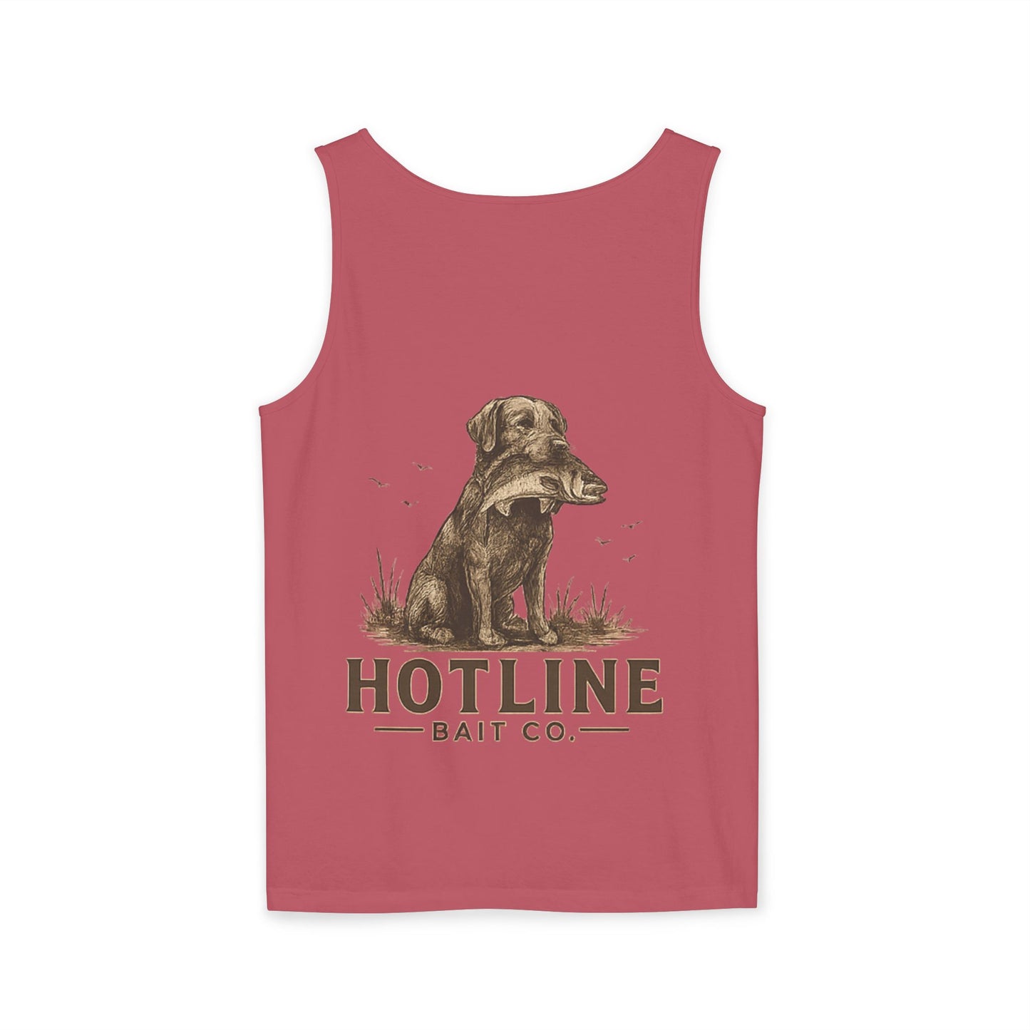 Dog & Fish Logo Tank Top — "Hotline Bait Co." Fishing Tank
