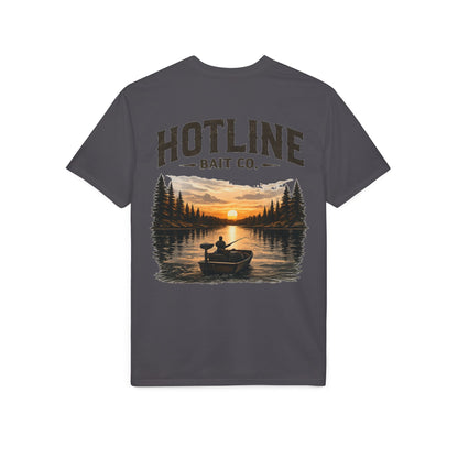 Fishing T-Shirt - Hotline Bait Co. Sunset Lake Angler Tee