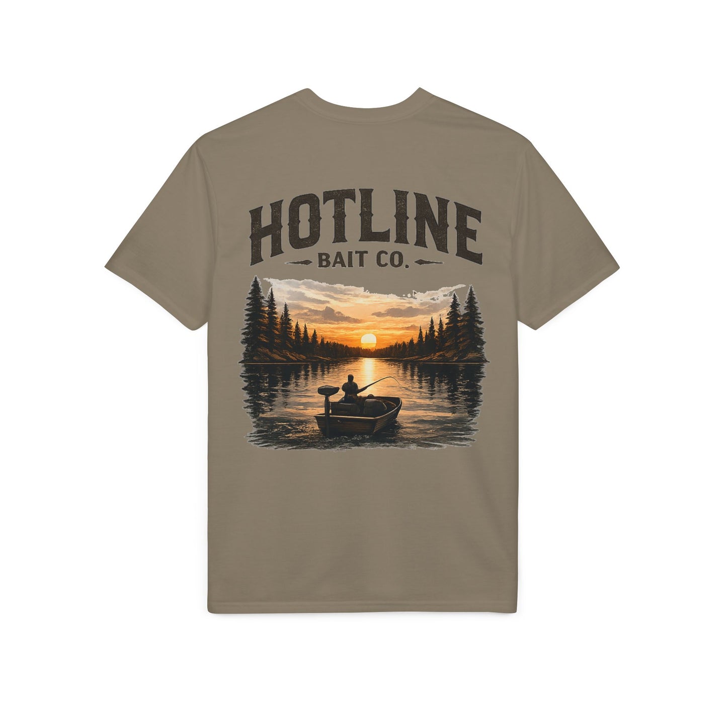 Fishing T-Shirt - Hotline Bait Co. Sunset Lake Angler Tee