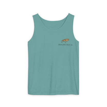 Hot Line Bait Co. Fish Graphic Tank Top — Retro Fishing Summer Tee