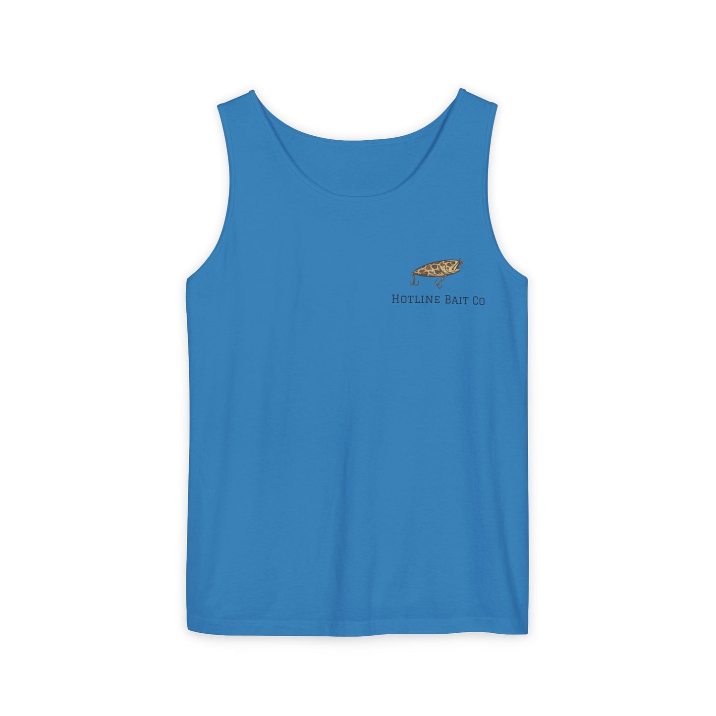 Hot Line Bait Co. Fish Graphic Tank Top — Retro Fishing Summer Tee