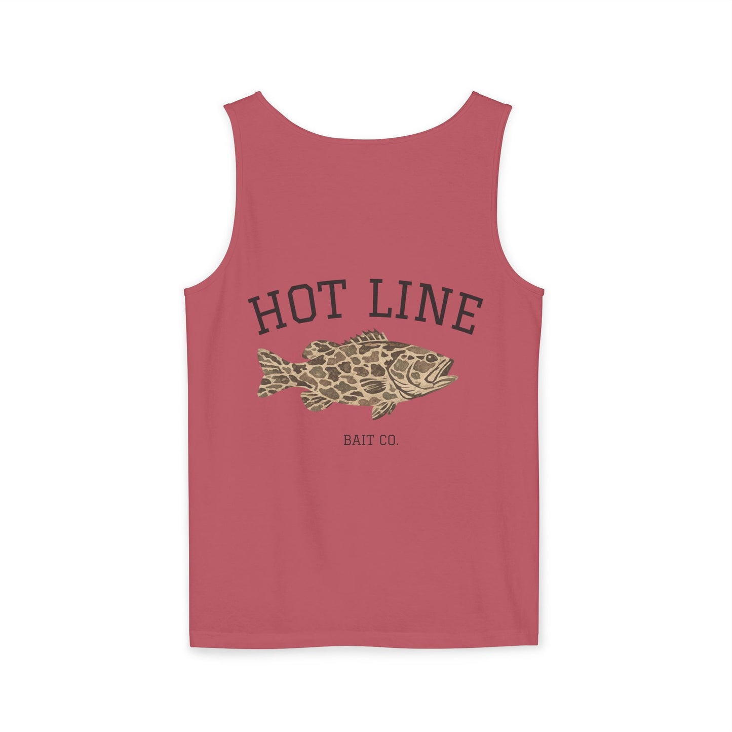 Hot Line Bait Co. Fish Graphic Tank Top — Retro Fishing Summer Tee