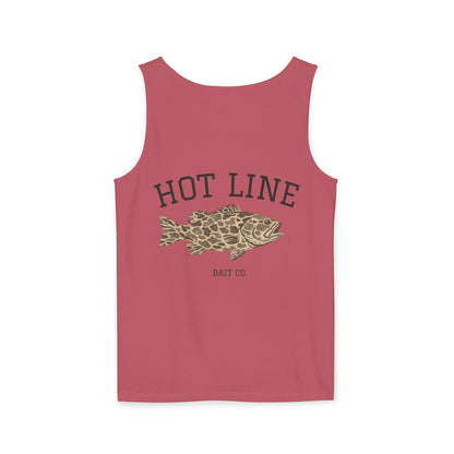 Hot Line Bait Co. Fish Graphic Tank Top — Retro Fishing Summer Tee