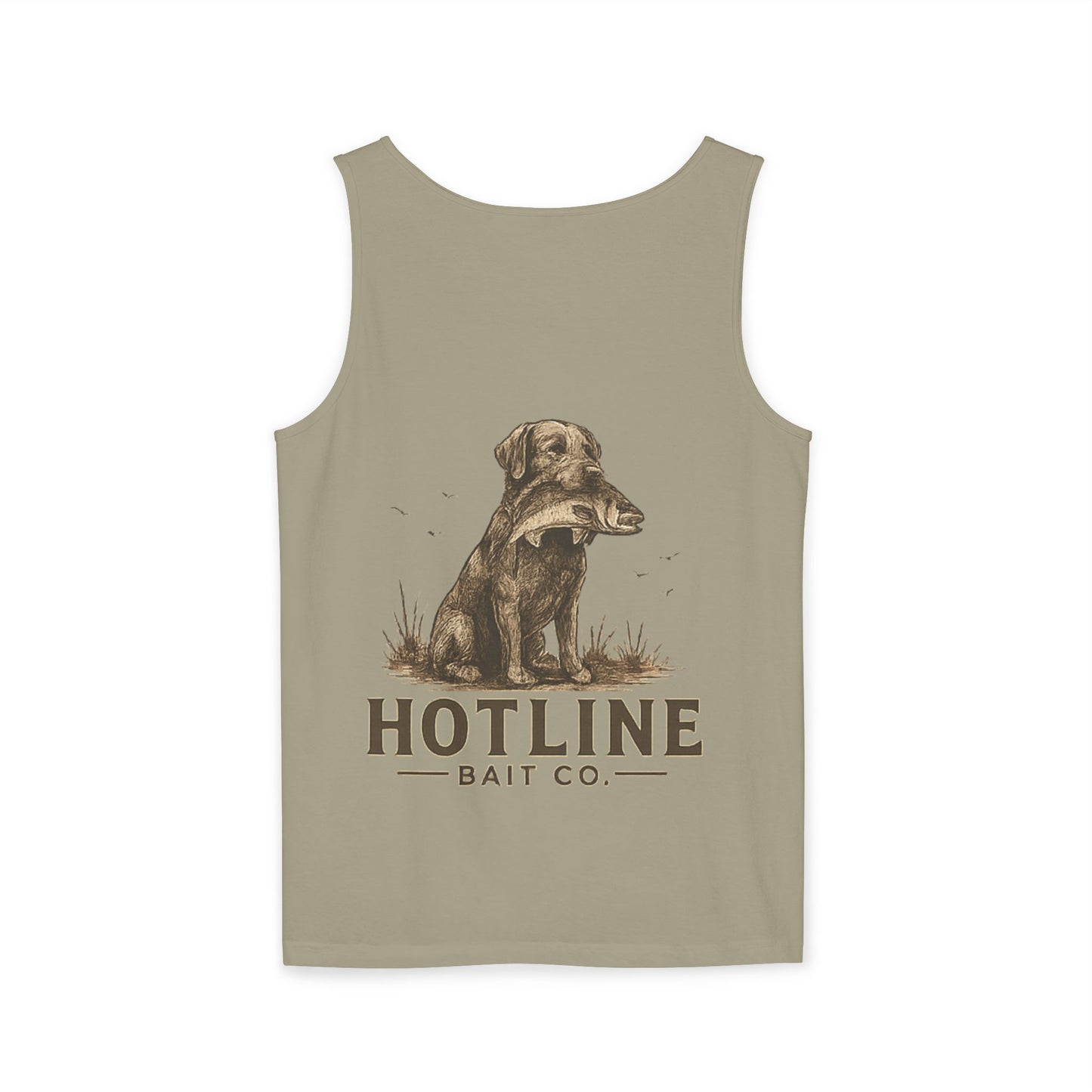 Dog & Fish Logo Tank Top — "Hotline Bait Co." Fishing Tank