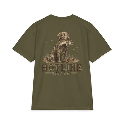 Hotline Bait Co. Labrador T-Shirt — Vintage Fishing Dog Tee