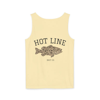 Hot Line Bait Co. Fish Graphic Tank Top — Retro Fishing Summer Tee