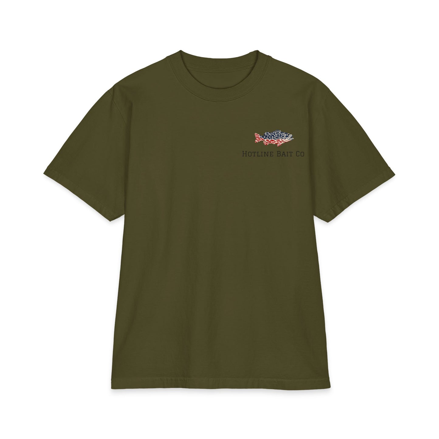 Patriotic Bass Tee — Hotline Bait Co. Fishing T-Shirt