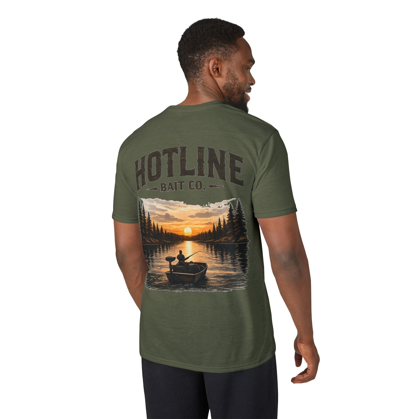 Fishing T-Shirt - Hotline Bait Co. Sunset Lake Angler Tee