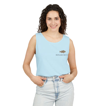 Dog & Fish Logo Tank Top — "Hotline Bait Co." Fishing Tank