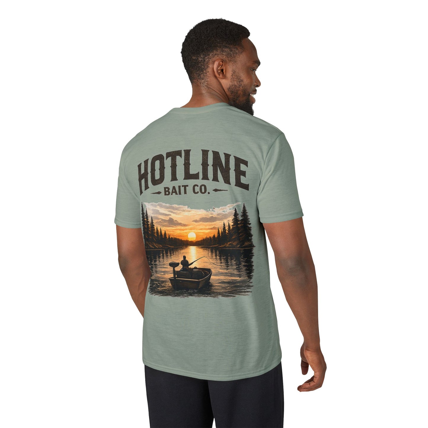 Fishing T-Shirt - Hotline Bait Co. Sunset Lake Angler Tee