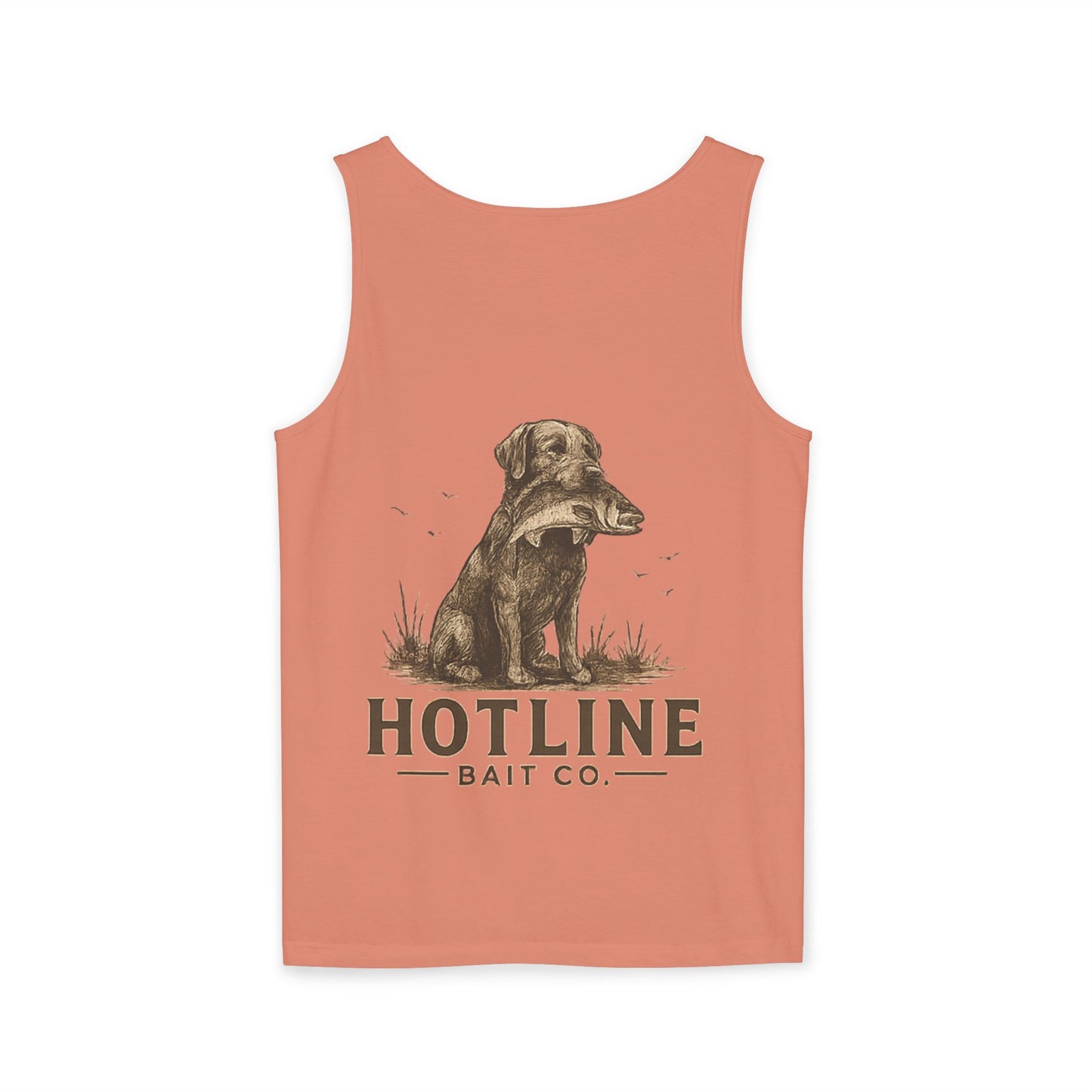 Dog & Fish Logo Tank Top — "Hotline Bait Co." Fishing Tank