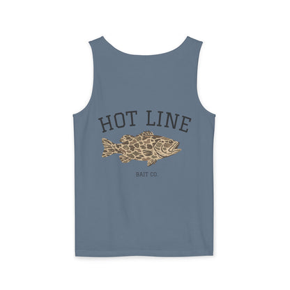 Hot Line Bait Co. Fish Graphic Tank Top — Retro Fishing Summer Tee