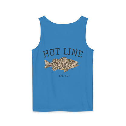 Hot Line Bait Co. Fish Graphic Tank Top — Retro Fishing Summer Tee