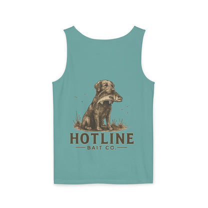 Dog & Fish Logo Tank Top — "Hotline Bait Co." Fishing Tank
