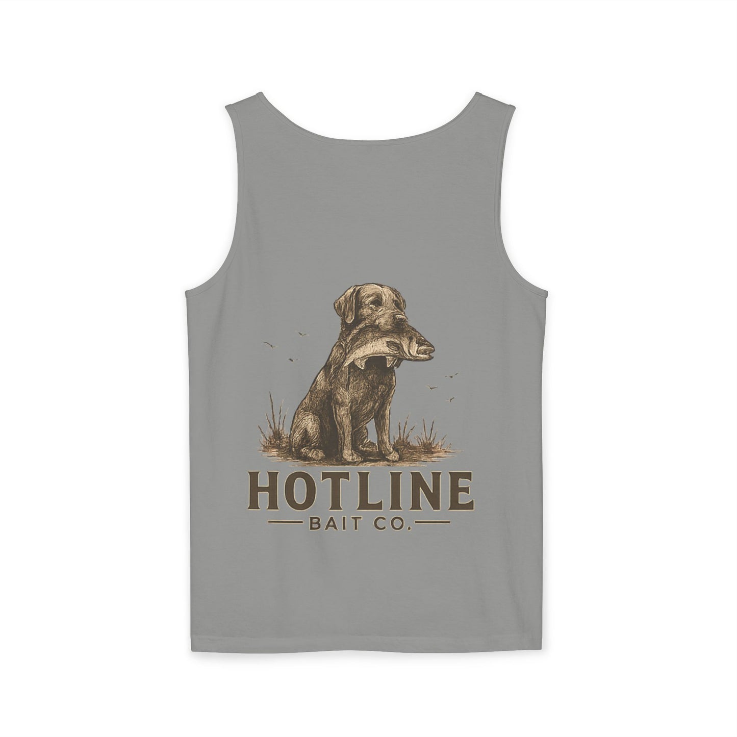 Dog & Fish Logo Tank Top — "Hotline Bait Co." Fishing Tank