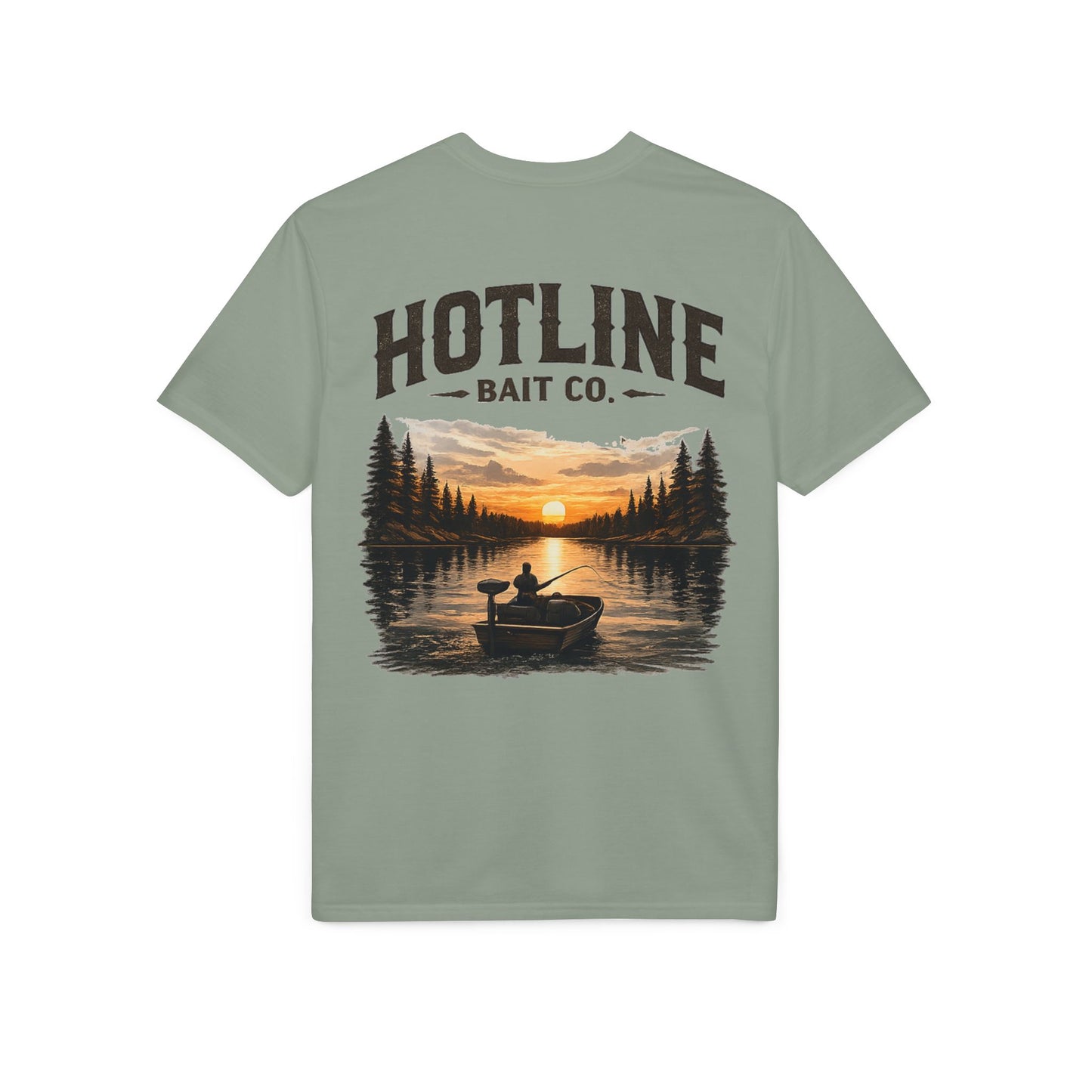 Fishing T-Shirt - Hotline Bait Co. Sunset Lake Angler Tee
