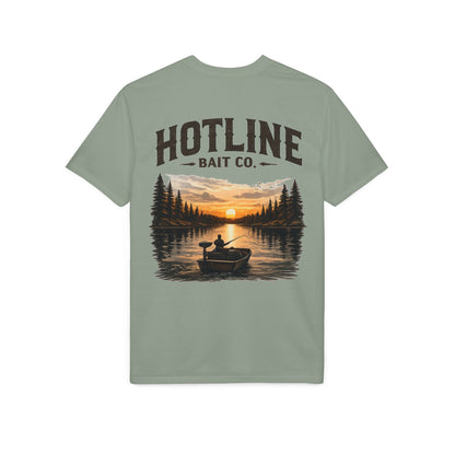Fishing T-Shirt - Hotline Bait Co. Sunset Lake Angler Tee