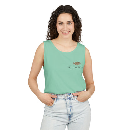 Dog & Fish Logo Tank Top — "Hotline Bait Co." Fishing Tank