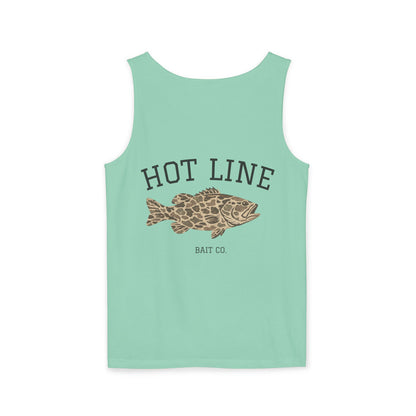 Hot Line Bait Co. Fish Graphic Tank Top — Retro Fishing Summer Tee