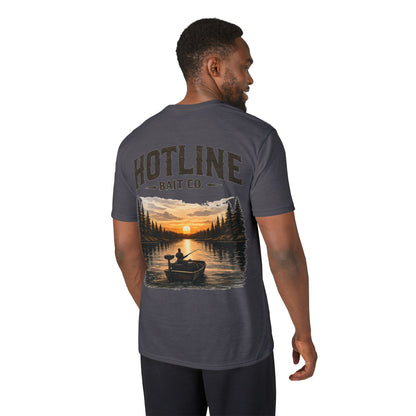 Fishing T-Shirt - Hotline Bait Co. Sunset Lake Angler Tee