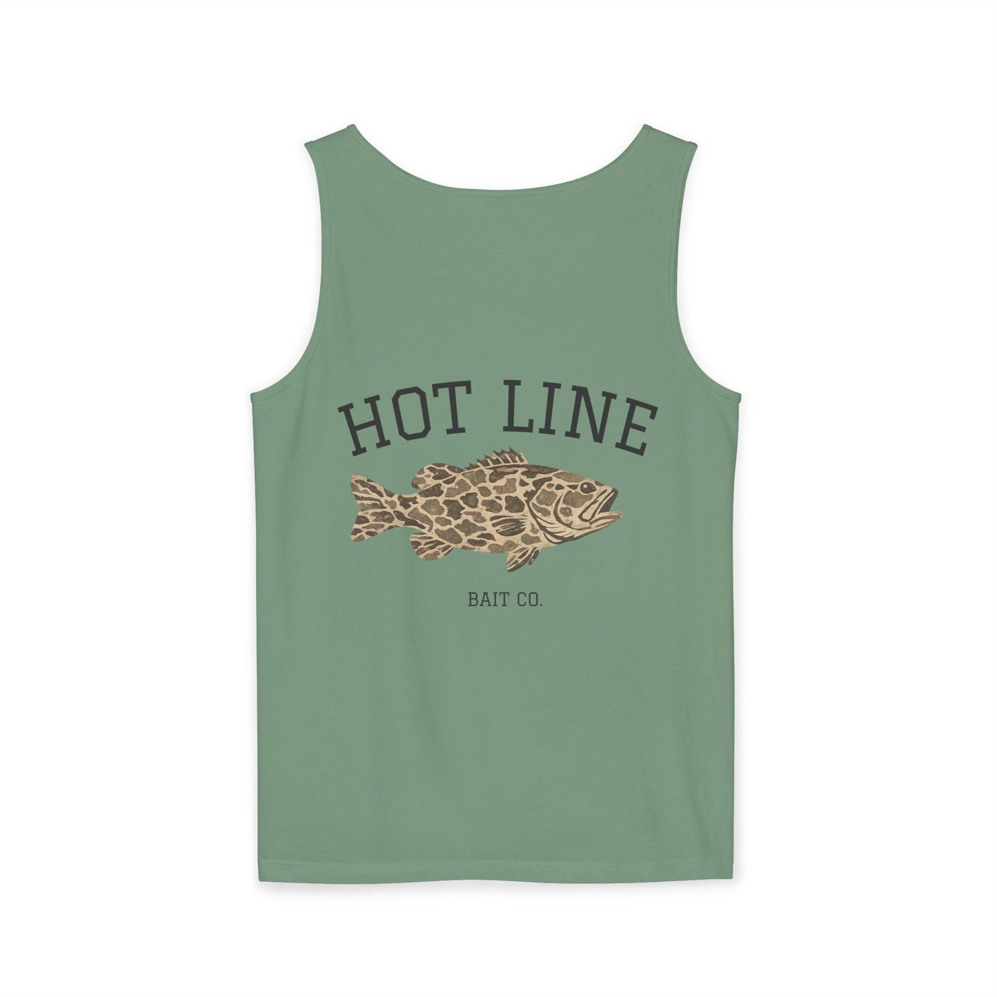 Hot Line Bait Co. Fish Graphic Tank Top — Retro Fishing Summer Tee