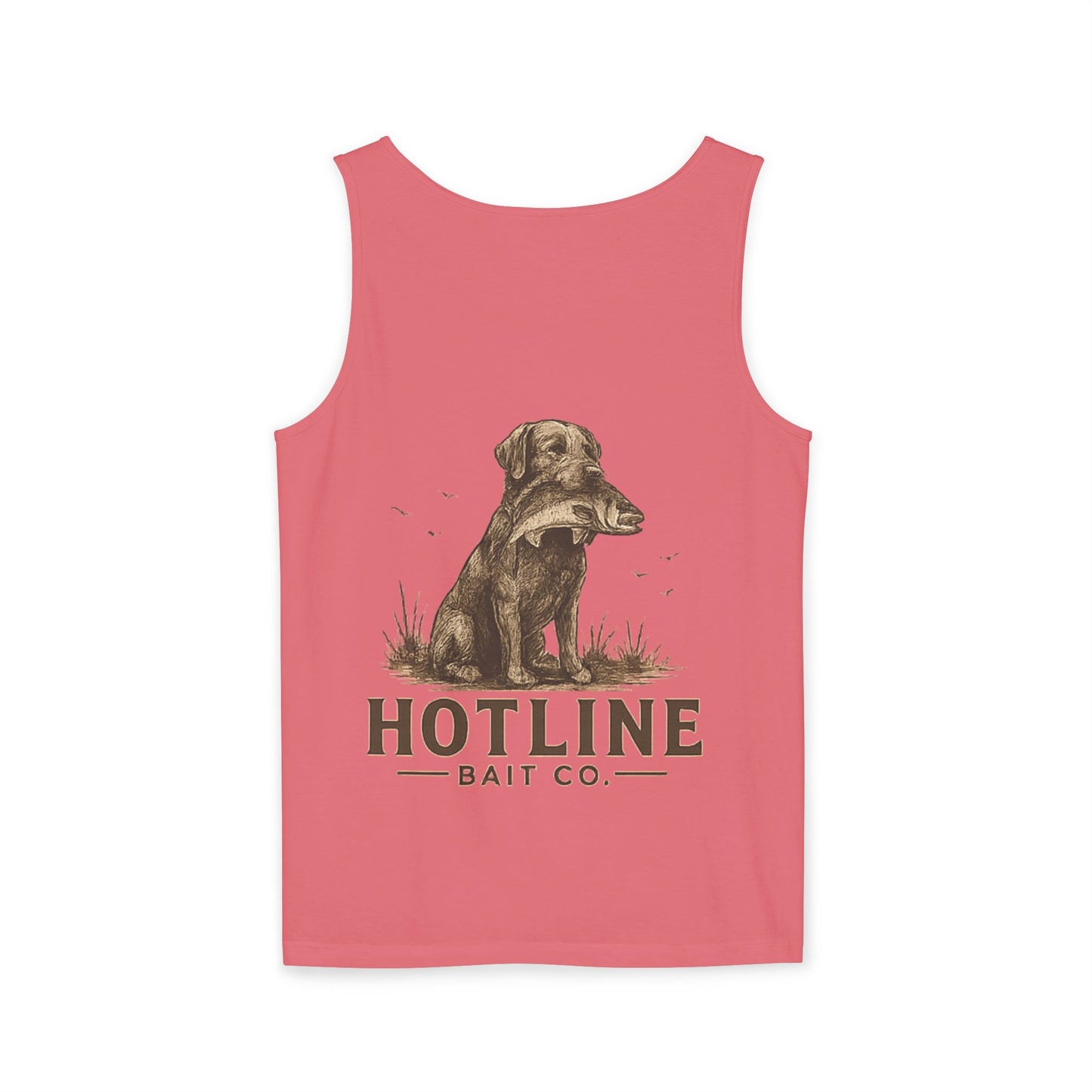 Dog & Fish Logo Tank Top — "Hotline Bait Co." Fishing Tank