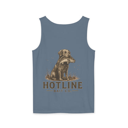 Dog & Fish Logo Tank Top — "Hotline Bait Co." Fishing Tank