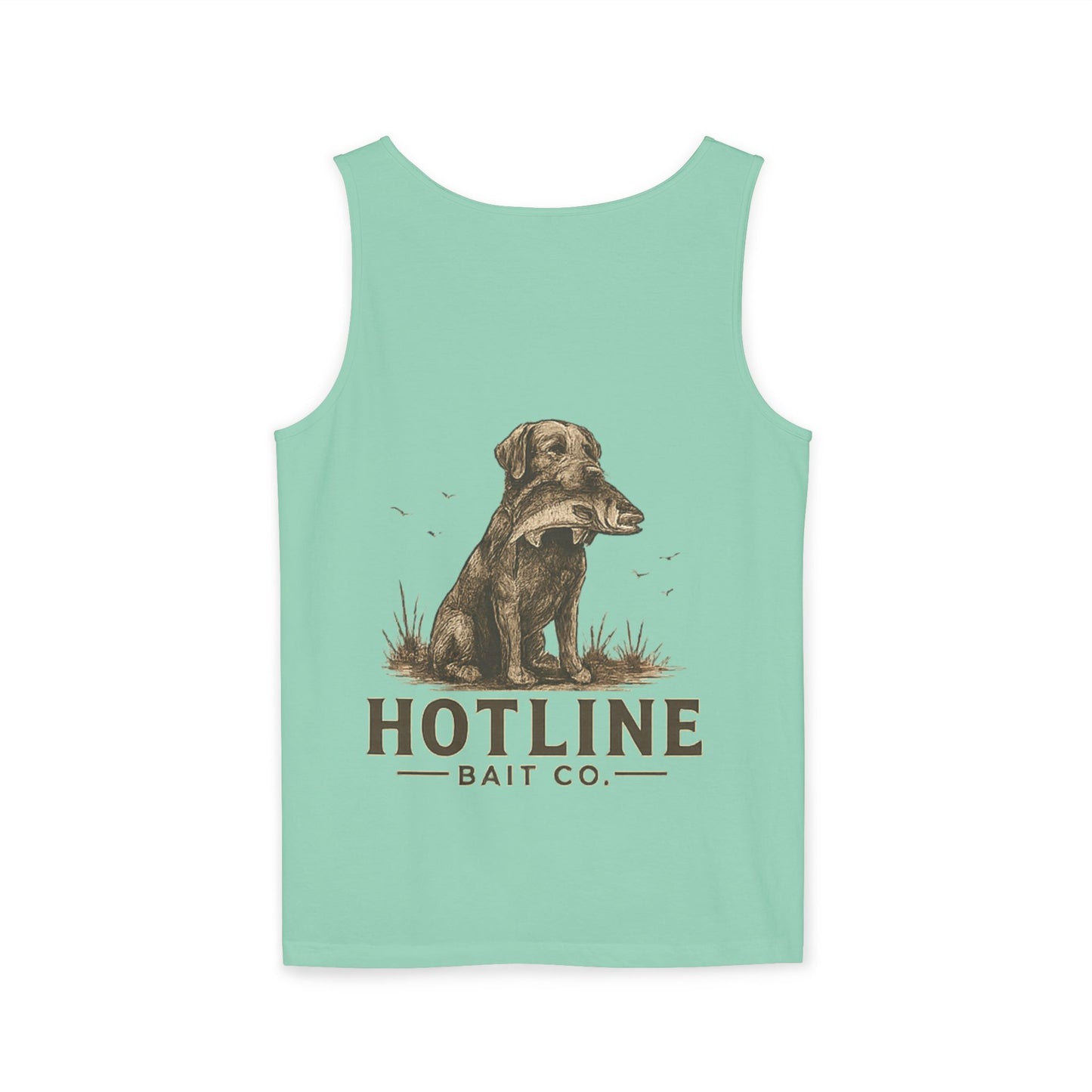 Dog & Fish Logo Tank Top — "Hotline Bait Co." Fishing Tank