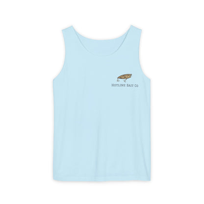 Hot Line Bait Co. Fish Graphic Tank Top — Retro Fishing Summer Tee