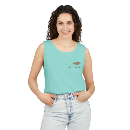 Dog & Fish Logo Tank Top — "Hotline Bait Co." Fishing Tank