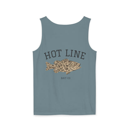 Hot Line Bait Co. Fish Graphic Tank Top — Retro Fishing Summer Tee